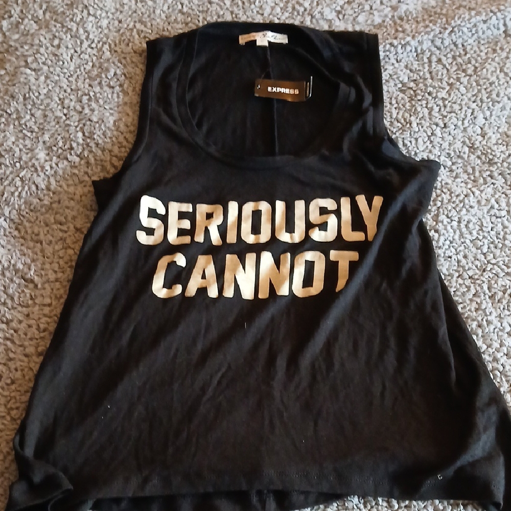 Express Black Graphic Tank Top